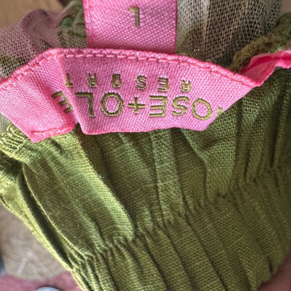 Rose + Olive Resort Floral Maxi Skirt - Size L - Picture 7 of 7